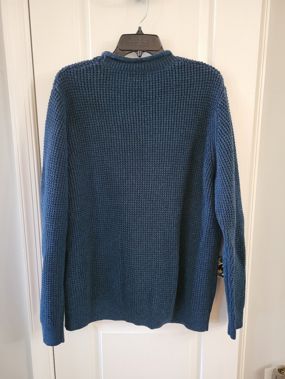 L.L. Bean Men’s Organic Cotton Waffle Stitch Rollneck Sweater Navy XL Regular - Picture 7 of 12